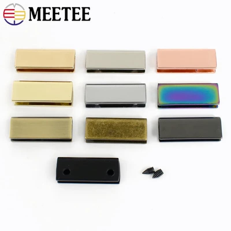 5-30 Pz 25mm Borsa Fibbie In Metallo Viti Angolo Clip Chiusura Bordi Protezione Cinghia Cintura Coda End Tappo Pulsante Accessori FAI DA TE