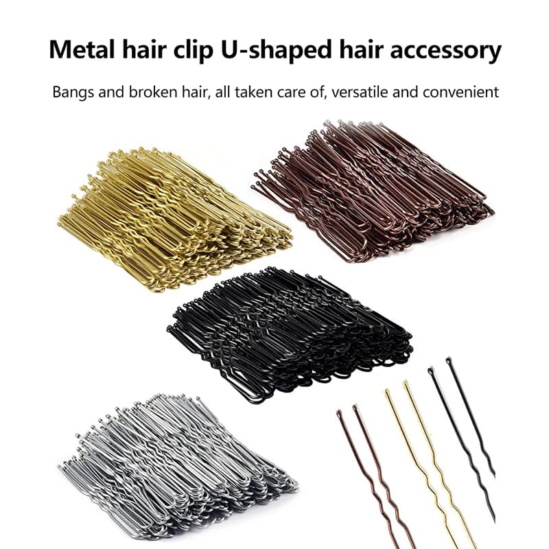 100 Pezzi/Sacchetto 5cm/6cm Mollette per Capelli a U in Lega, Fermagli per Capelli Ondulati, Mollette Semplici in Metallo, Barrette, Strumenti per Acconciature da Sposa, Fermagli per Capelli