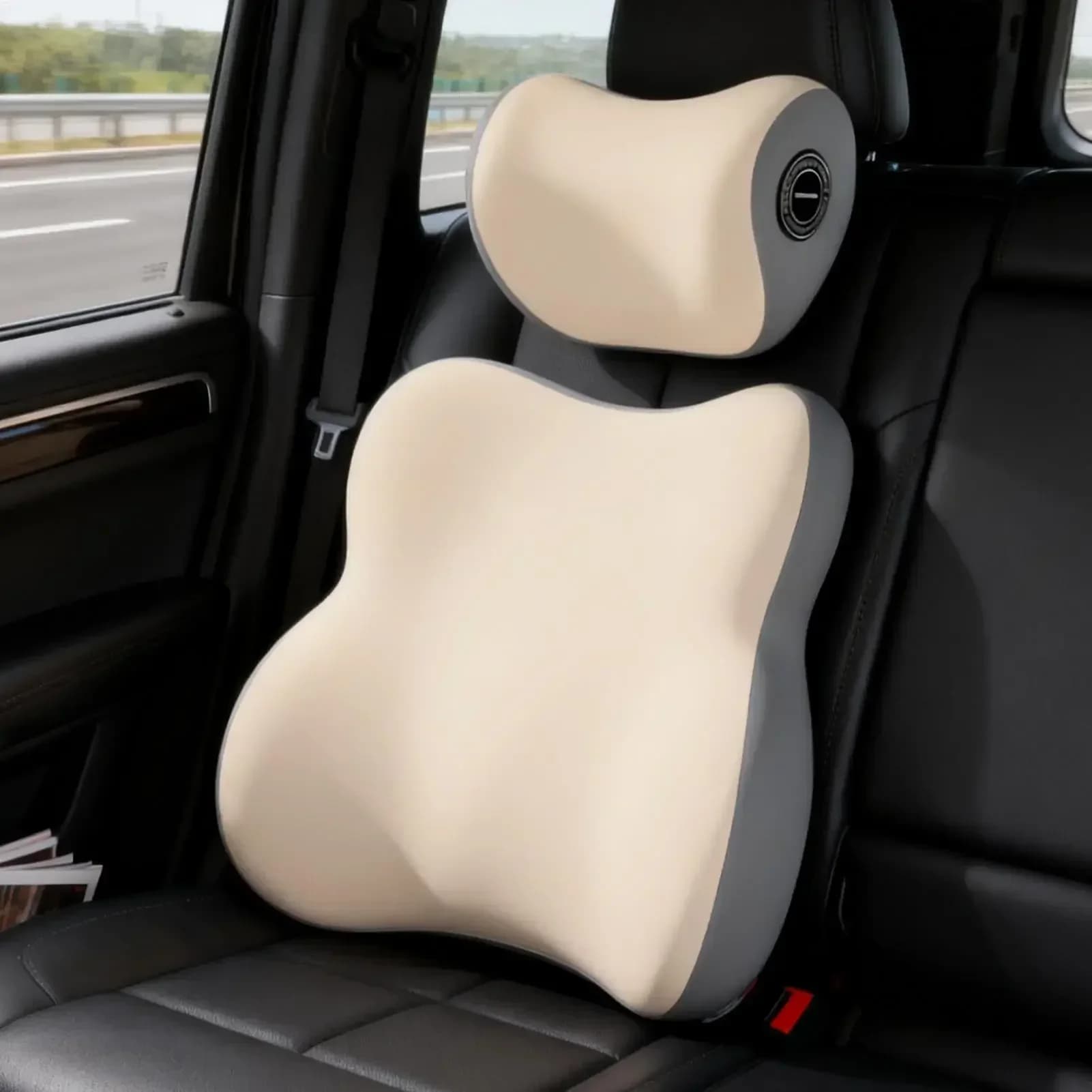Cuscino per la schiena, cuscino lombare, cuscino per il collo confortevole, spugna memory, poggiatesta universale, accessori auto universali