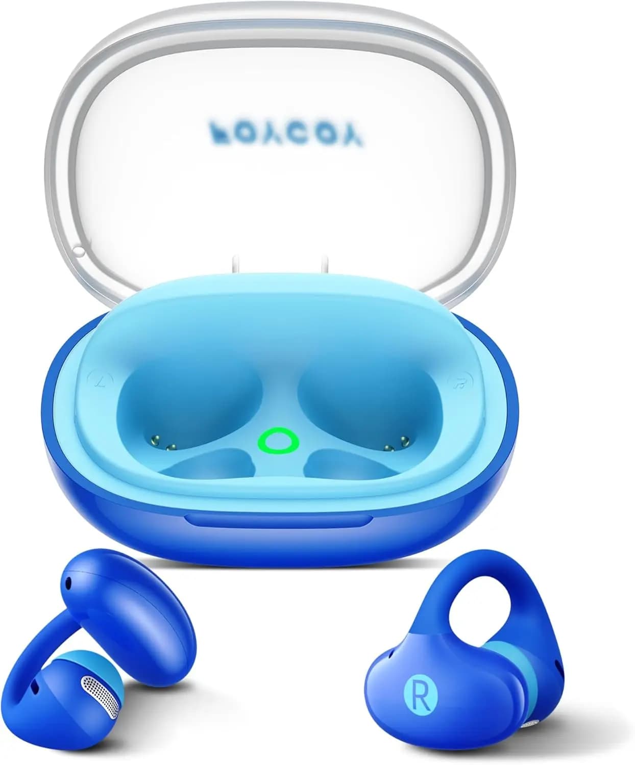 Clip-On headphones for Children with Volume Limit of 85dB, Bluetooth 6.0, 40 Reproduction hours, Waterproof IPX5, Blue