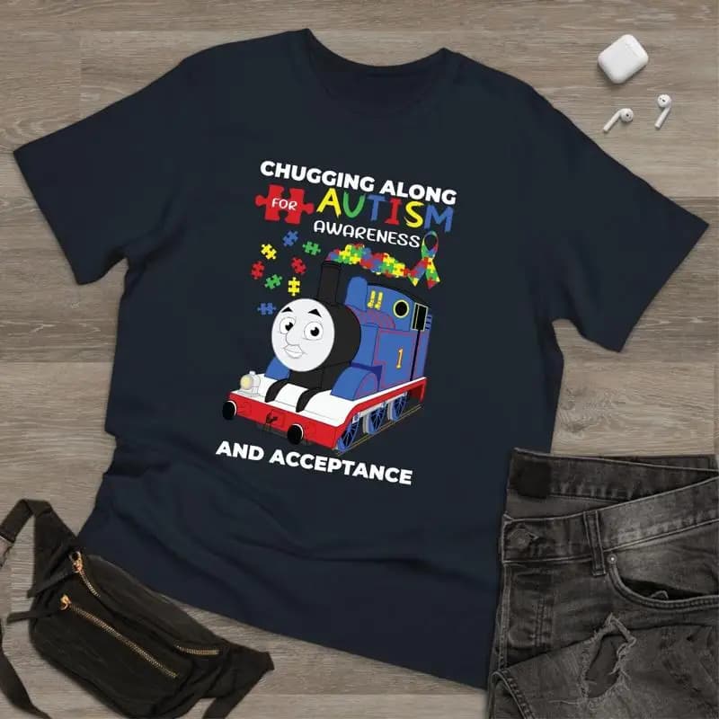 Chuging Along Frase T Shirt Consapevolezza dell'autismo Puzzle natalizio per bambini adulti