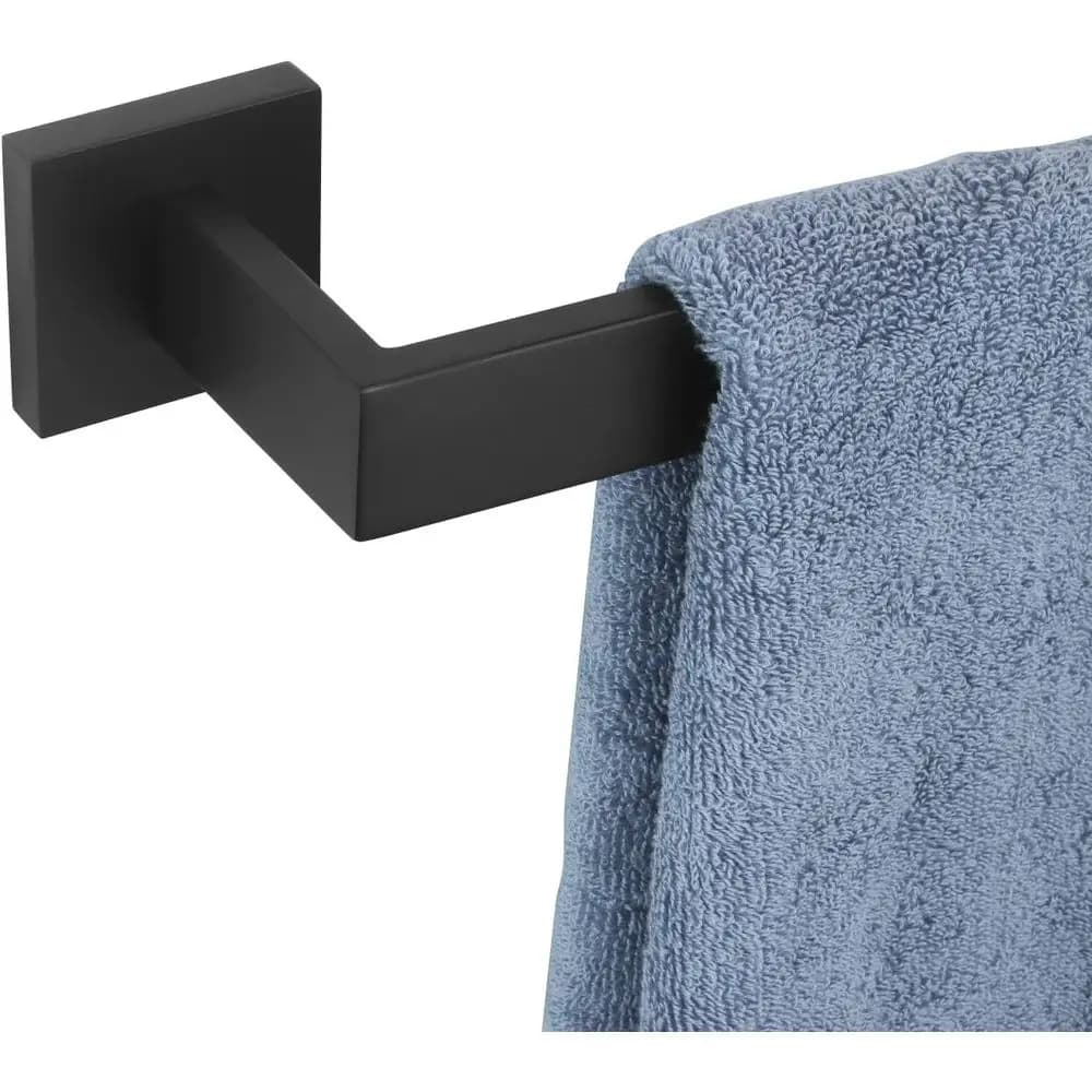 Portasciugamani da Parete in Acciaio Inossidabile Nero Opaco da 32 Pollici per Bagno e Cucina