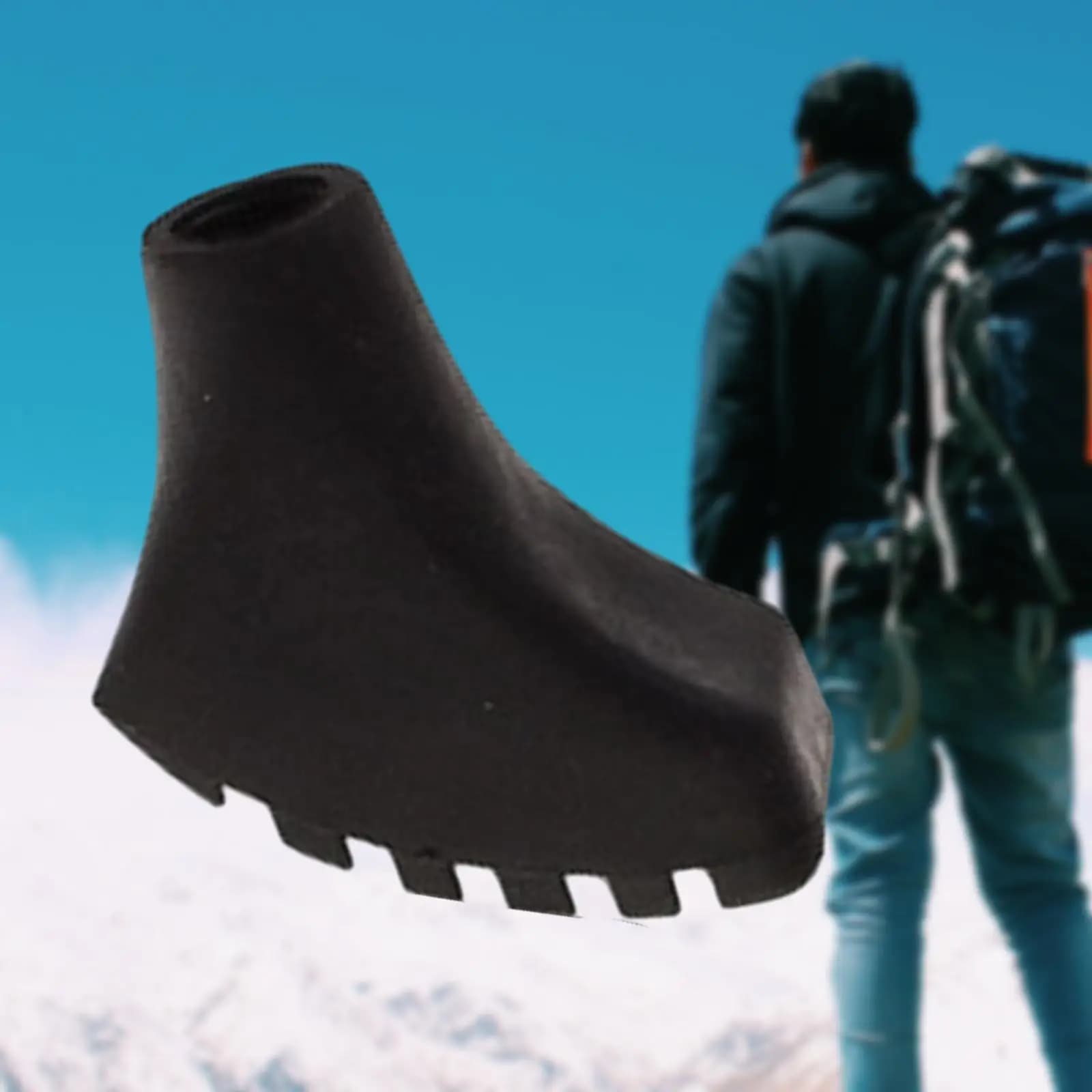 Trekking Poles Tips Rubber Feet Buffer End Cap Replacement Tips End Rubber Tip for Mountain Climbing, Walking Poles