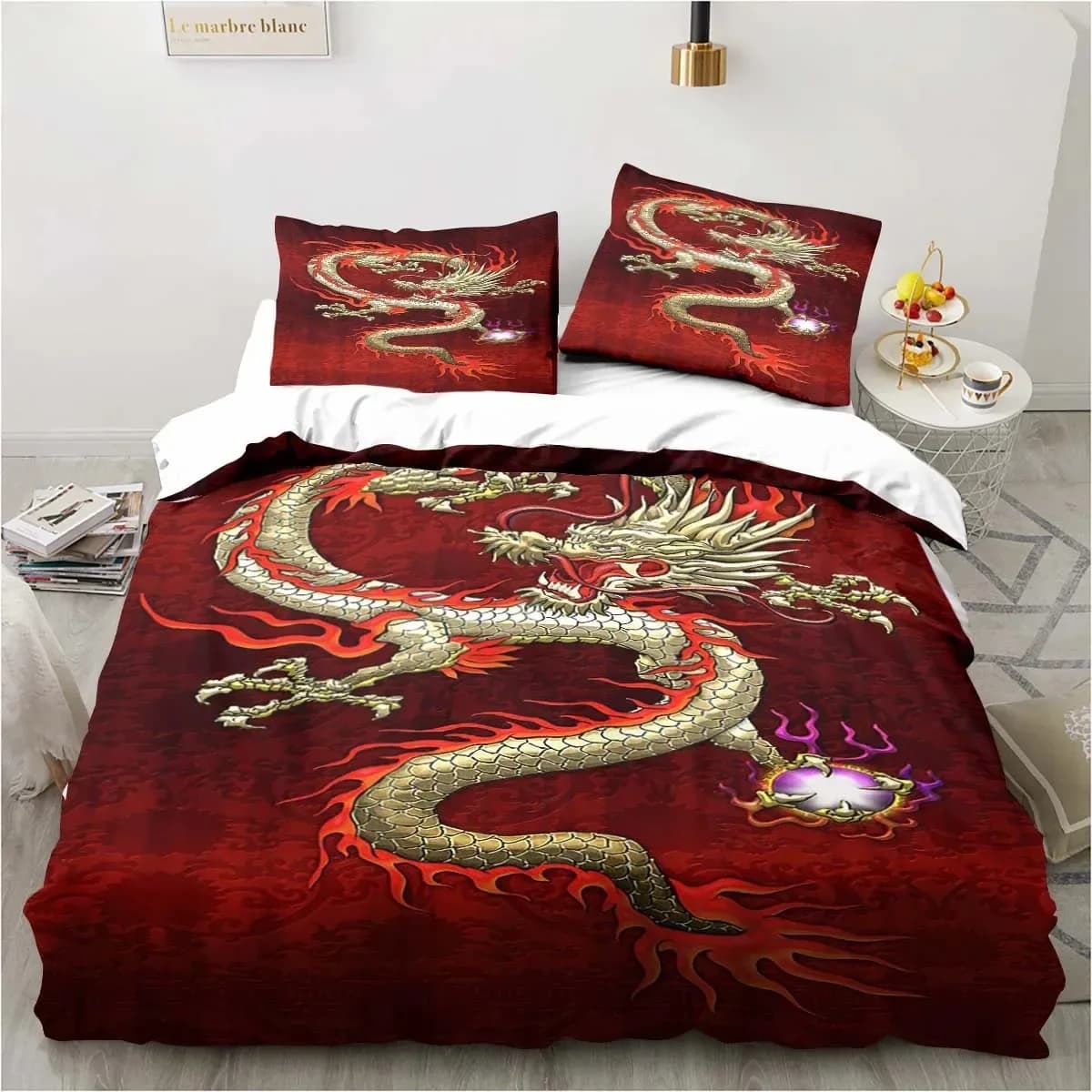 Dragon Halloween Magic World Gift Comfortable Duvet Quilt Cover Pillowcase Bedding Set Children Bedroom Decoration Home Textile