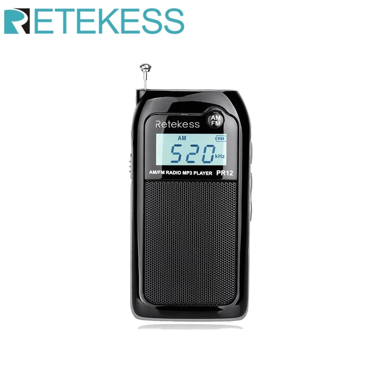 RETEKESS PR12 Radio FM AM Mini Pocket USB Radio Mp3 ricevitore portatile Display retroilluminato supporto Stereo digitale TF Card per anziani