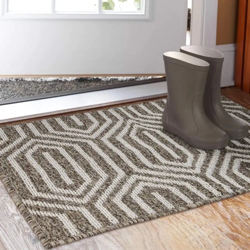 Tappetino per Interni 24"x 36", Assorbente per Porta d'Ingresso, Tappetini Antiscivolo con Base in Gomma, Trappola per Fango e Sporco