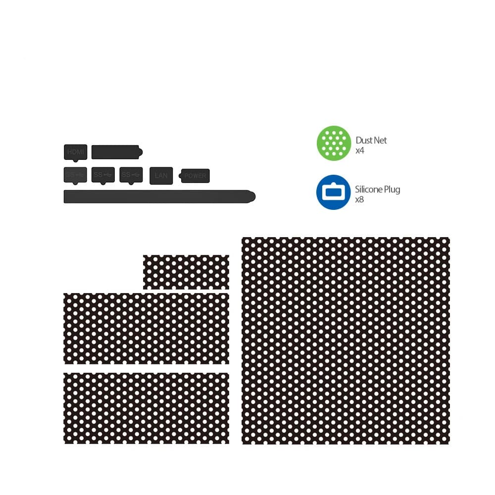 Filtro ventola di raffreddamento Spina antipolvere Kit di copertura antipolvere per rete a rete per console di gioco Xbox Series X Accessori di gioco con copertura antipolvere