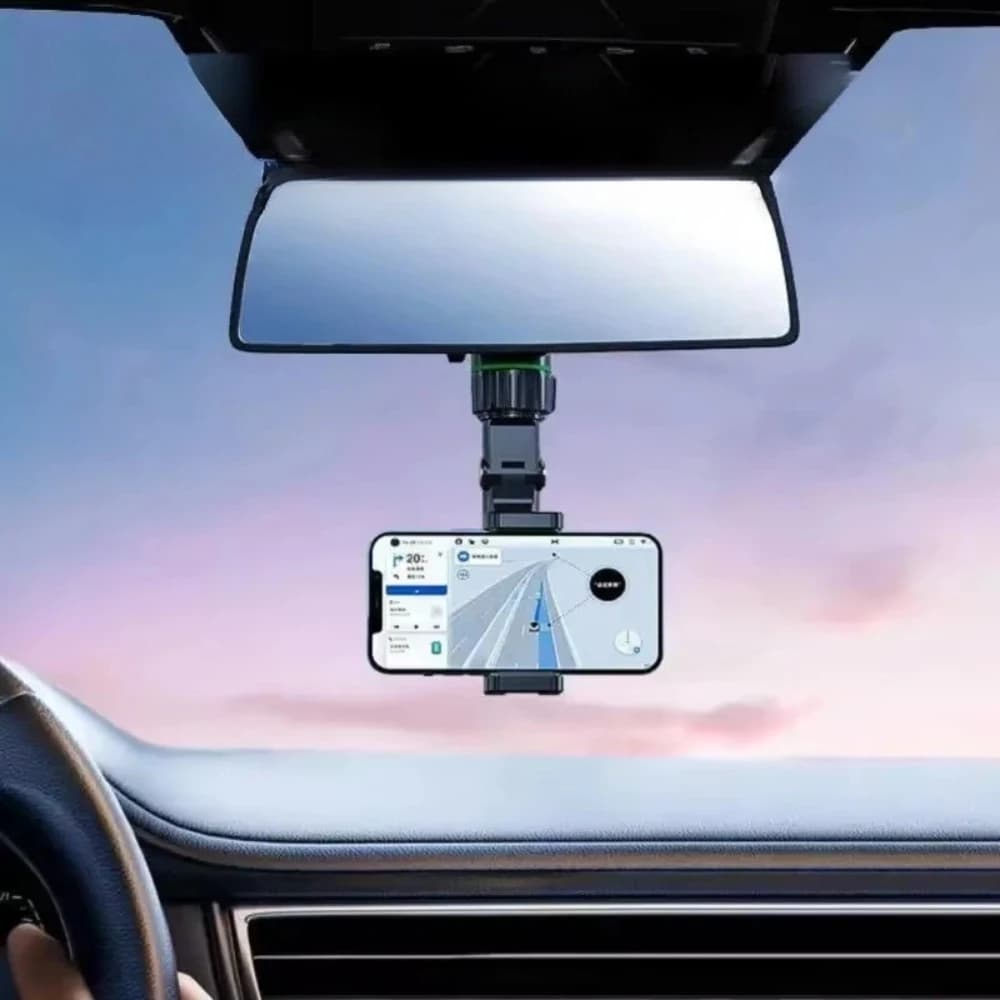 Supporto per telefono per auto Specchietto retrovisore ruotabile multifunzionale a 360 gradi Staffa per clip sospesa Accessori di supporto GPS