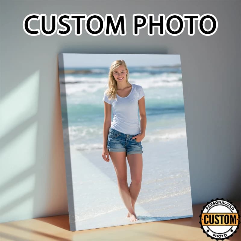 1 Personalized Canvas Wall Art Print, Vibrant Custom Wall Art, Family Photos, Bright Printed Images