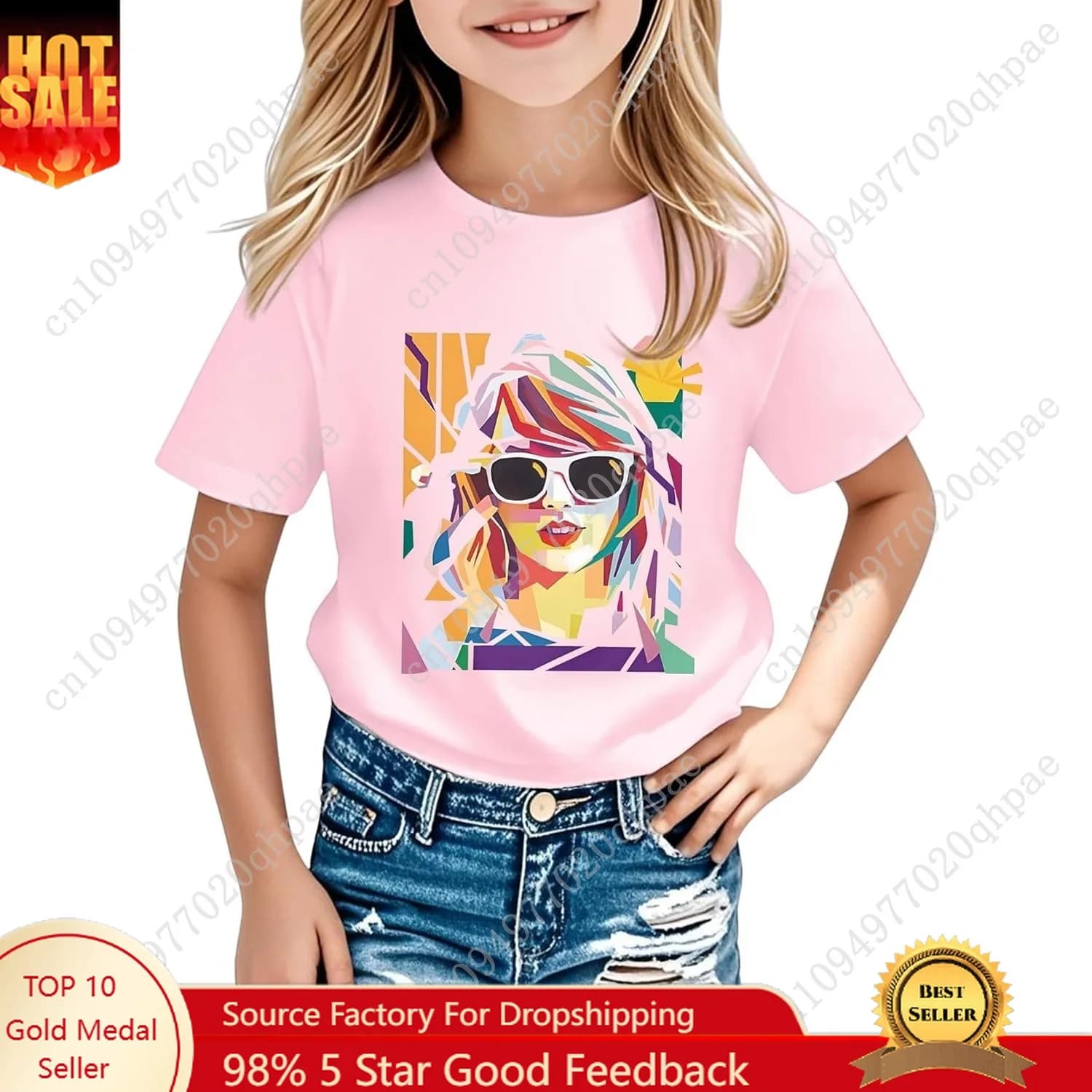T-shirt per musica country per ragazza - Lettere per cantanti per bambini Camicie grafiche per compleanno Regali Fan Song Tour Concert Outfit Top