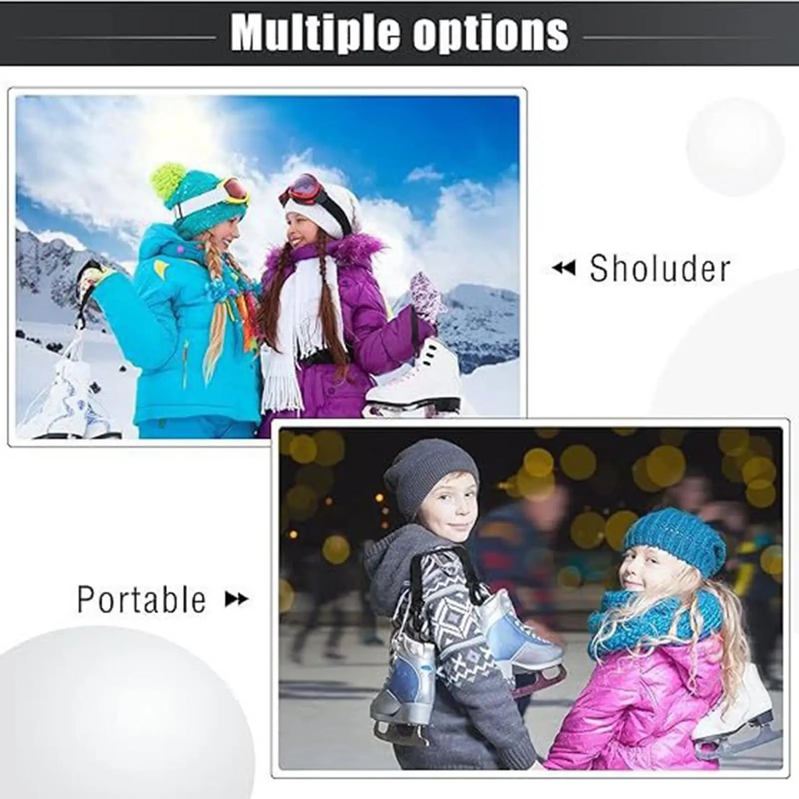 Ski boots Gear Ski shoulder straps for women Men Outdoor commuting Campsite Hiking Cycling Motorcycles