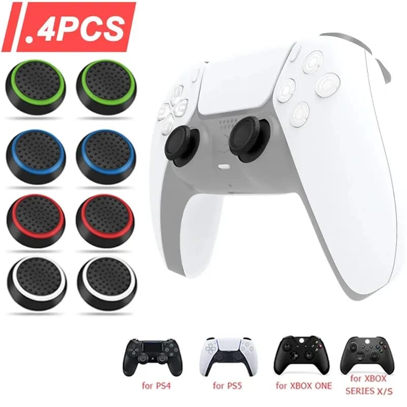 4 pezzi copertura per impugnature per pollice in gel di silicone per Sony PS5/PS3/PS4 per controller XBOX One Series XS/Xbox360 per controller PS4 Pro Slim