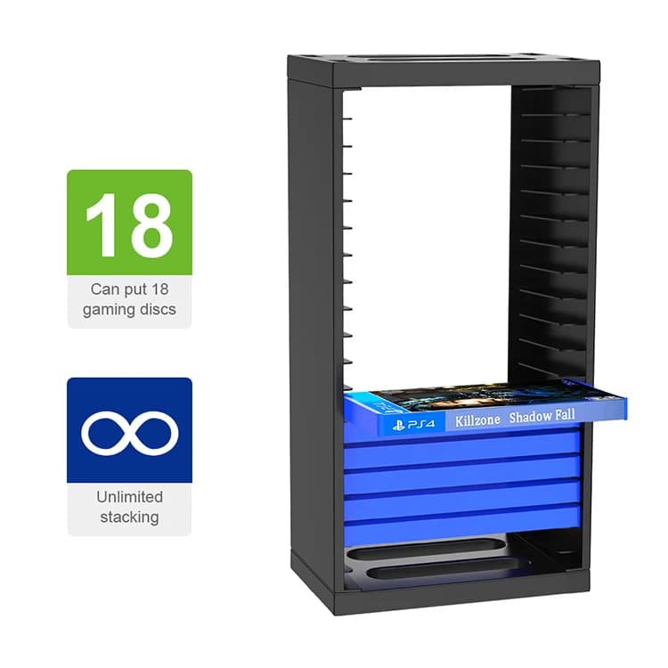 18 pezzi di memoria per CD, torre per dischi, supporto universale per giochi, organizer per videogiochi per PS4, PS5, Xbox One, Xbox Series X/S, dischi per giochi NS