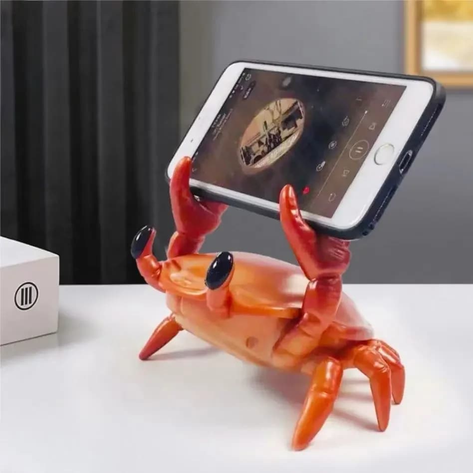 Organizzatore da scrivania e porta telefono multifunzionale a forma di granchio da 1 pezzo: portapenne decorativo unico e idea regalo personalizzata