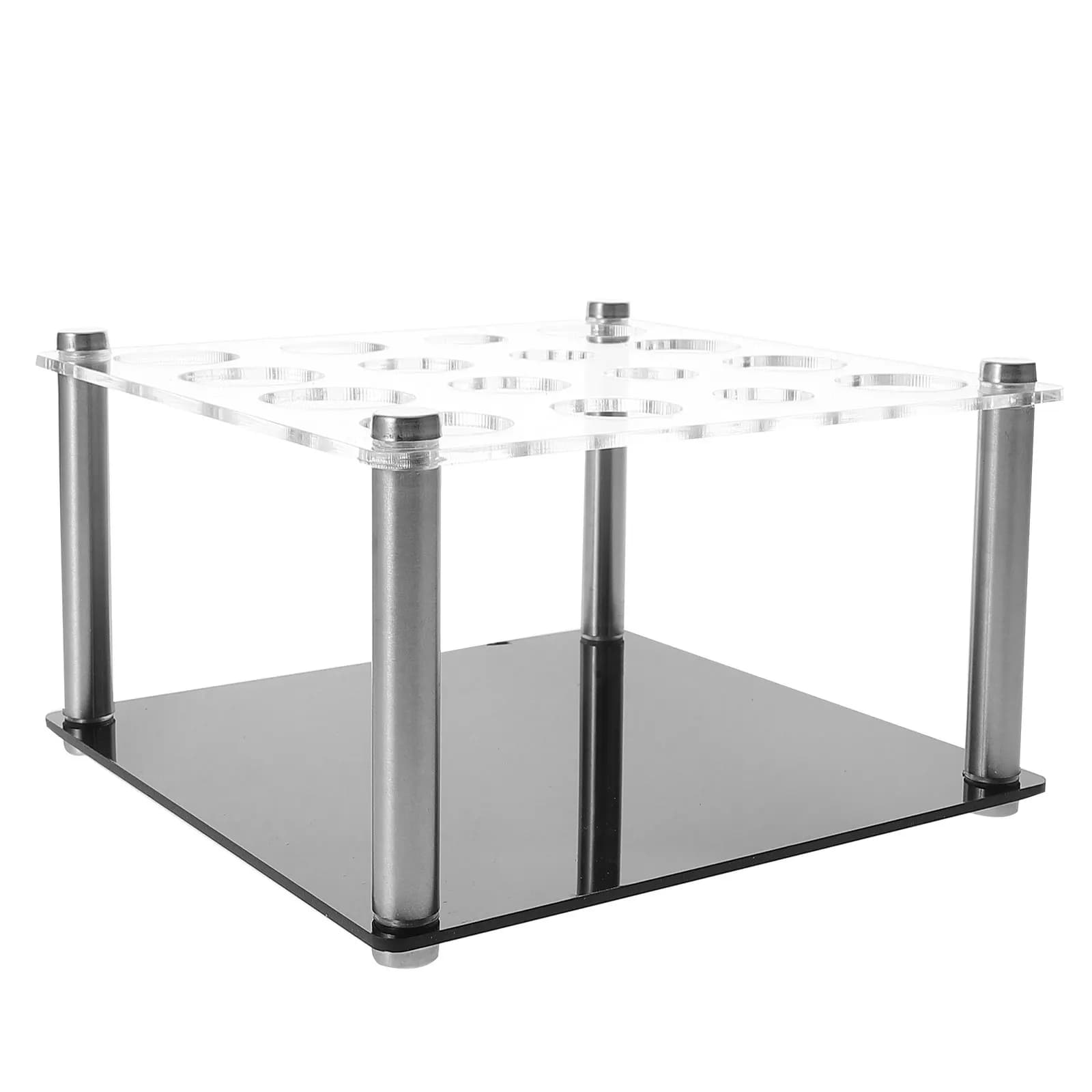 Supporto per Pezzi degli Scacchi in Acrilico, Base Stabile, Organizzatore in Resina per Pezzi degli Scacchi, Espositore per Set di Gioco, Supporto per Stampi Fai-da-Te