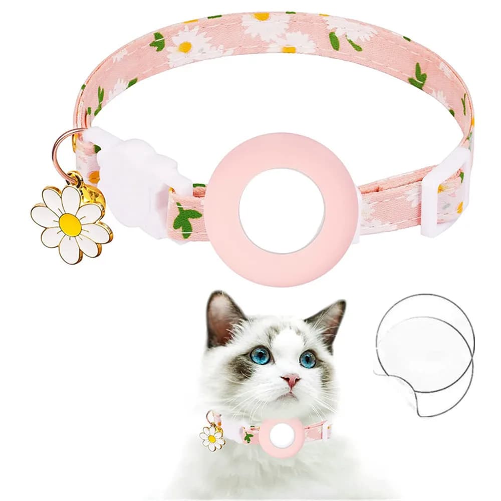 Collare per gatti per animali domestici Protezione per collare in silicone AirTag Gita per cani luminosa Collare per posizione anti-smarrimento Transfrontaliero