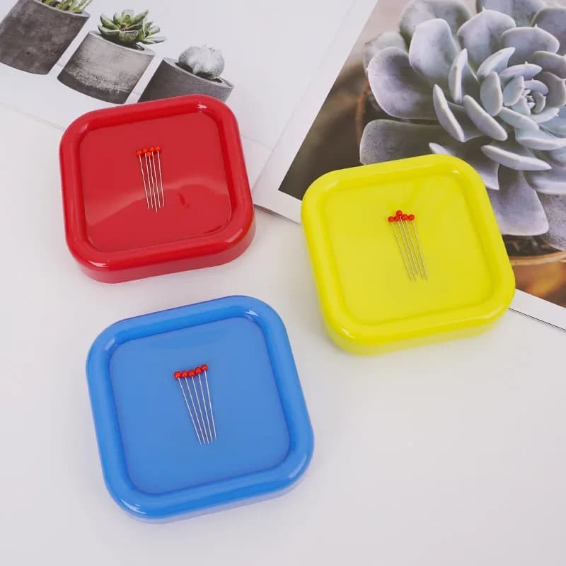Scatola di aspirazione dell'ago di inserimento dell'ago magnetico quadrato di colore dell'ago per cucire a mano dell'ago di posizionamento dell'ago magnetico