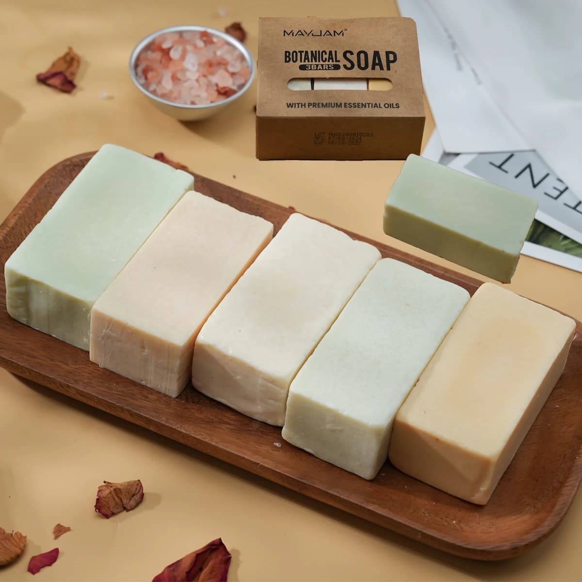 Hand-made soap gift set 3 pack of essential oil soap Camomilla Tea Tree Citronella Incense Scented Width Clear Cleaning