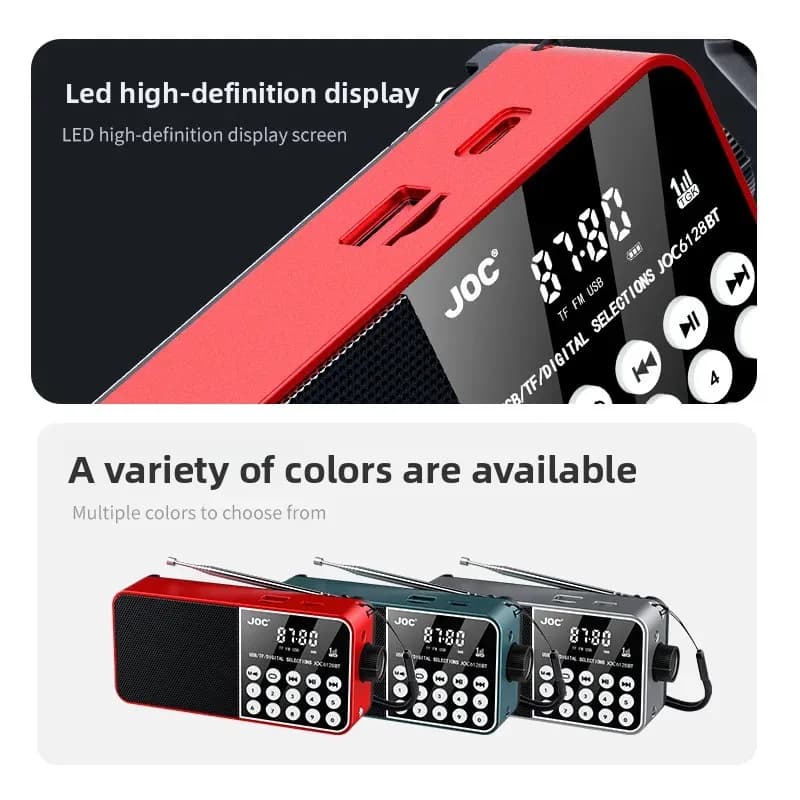 Radio Digitale con Pulsanti Esplosivi, Supporto Scheda TF, Unità Flash USB, Radio Bluetooth per Anziani, Produzione di Fabbrica