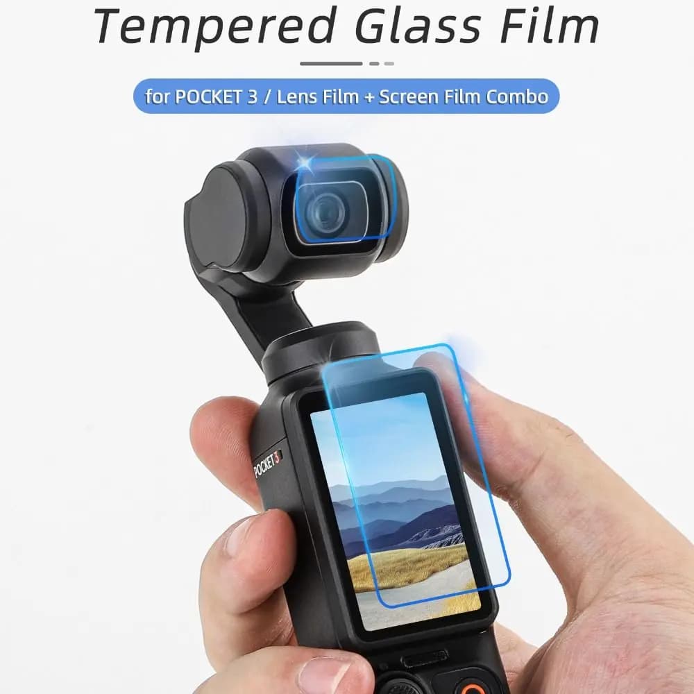 Nuova Pellicola Protettiva in Vetro Temperato Antiesplosione HD per Fotocamera d'Azione, Accessori per OSMO Pocket 4/3