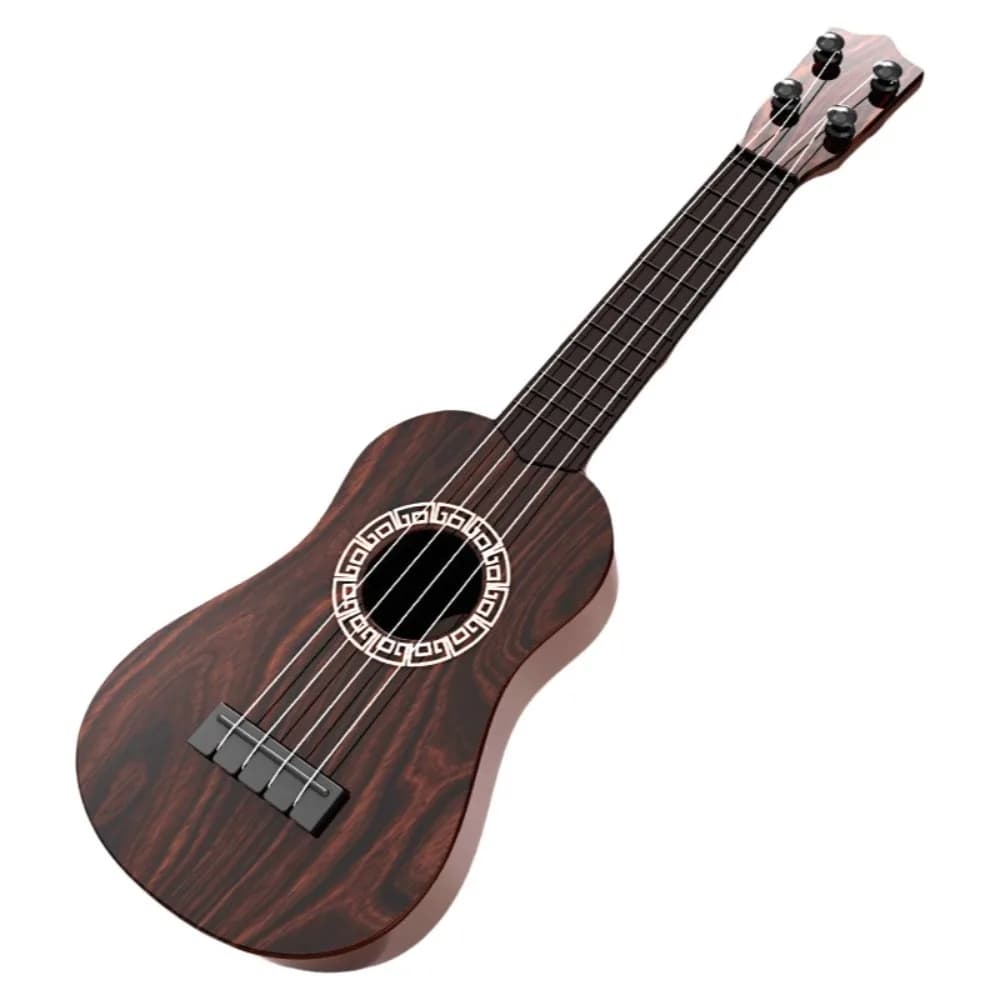 Ukulele a 4 Corde, Strumento Musicale Giocattolo Educativo con Manopola Regolabile, Chitarra Simulata Giocattolo Suonabile e Resistente