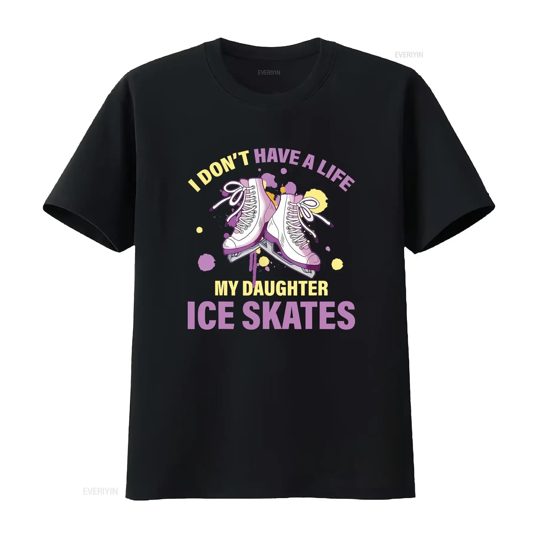 Ice Skate Mom T Shirt vintage Washed Breathable homme Comfortable Slightly Casual graphic designer clothes Soft fashion