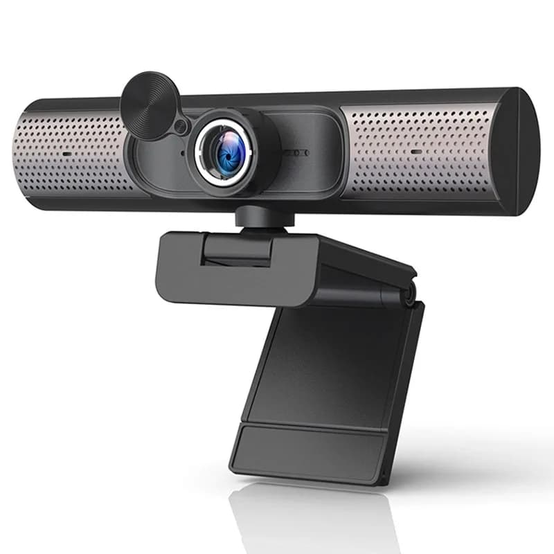 Webcam 4K 2K 30fps USB 1080P with Autofocus, HiFi Speaker and Microphone with Reduction of Noise for Desktop and Laptop PC, Ideal for Video Calls