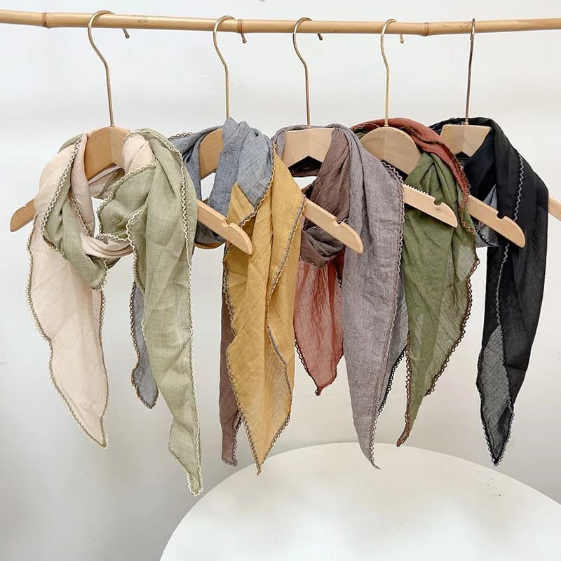 Sciarpa con diamanti a due colori Sciarpa piccola versatile e artistica per la protezione del collo Sciarpa con collo con diamanti calda autunnale e invernale
