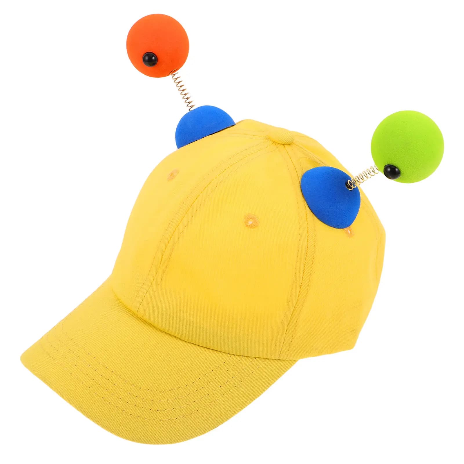 Toddler Baseball Hat Adjustable Sun Protection Cap Candy Color Yellow Outdoor Beach Antenna Casual Kids Cap Cute Playful