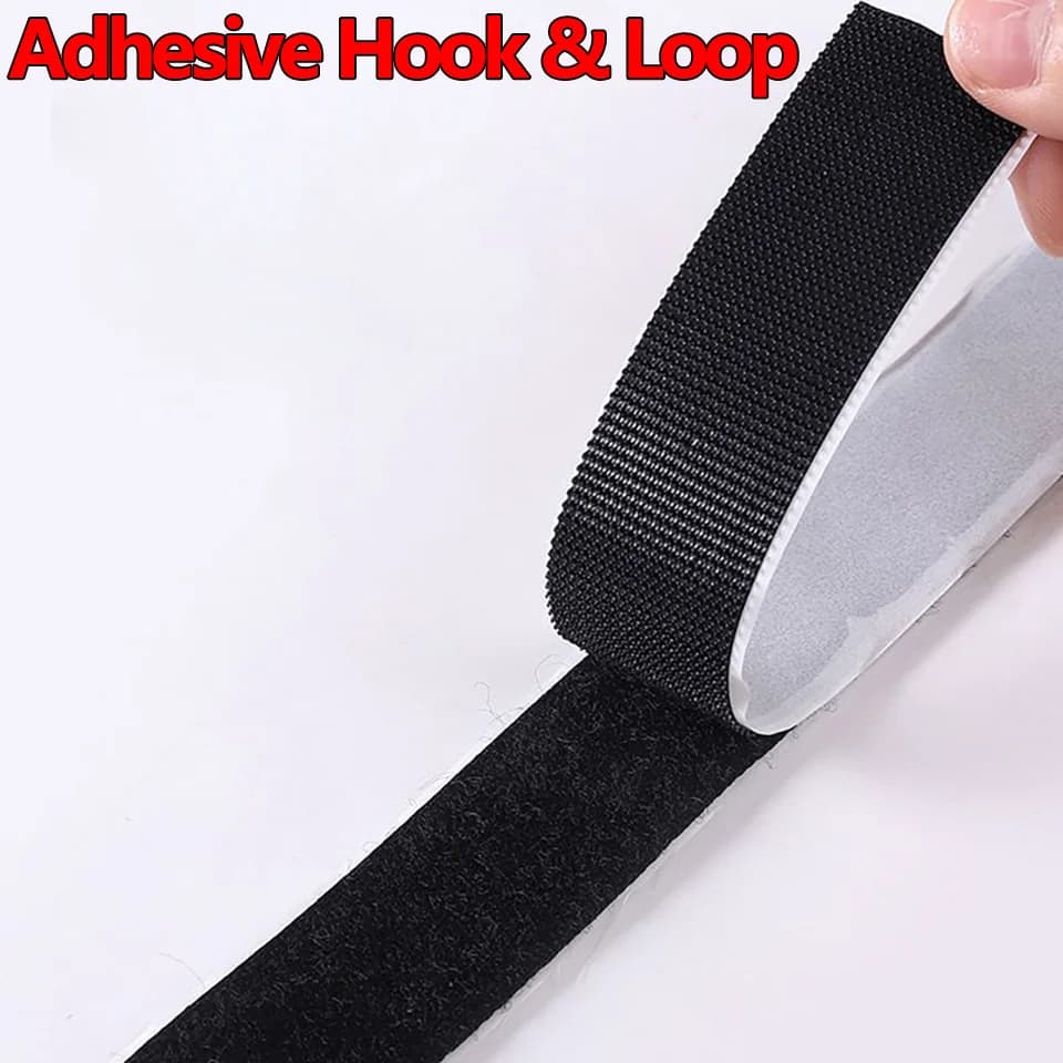 20mm Magic Sticker Tape Self Adhesive Extra Strong Double Side Adhesive Sticker Pad Fluffy Hook and Loop Fastener 1-25M