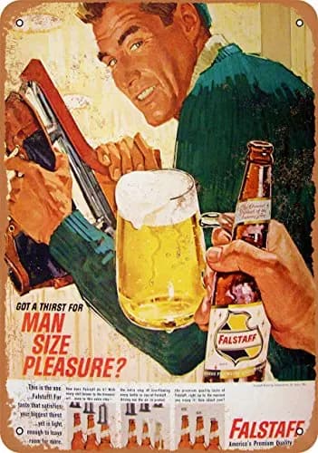 Metal Sign - Falstaff Beer and Ice Skating - Vintage Look