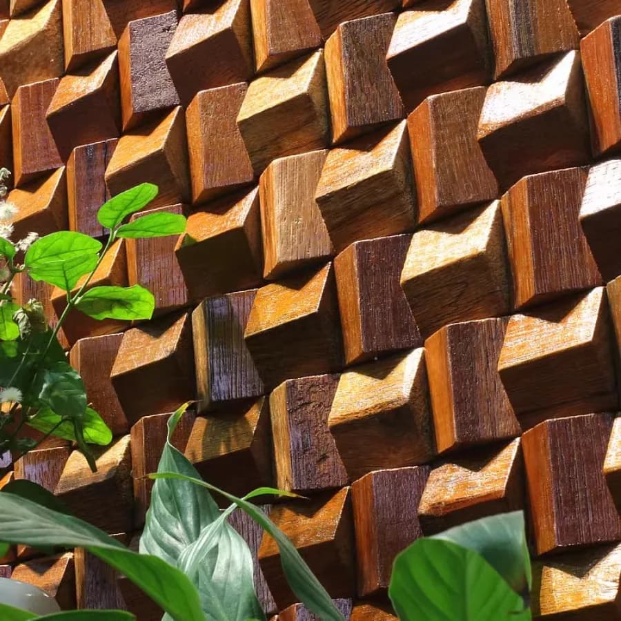 Rivestimento murale in legno Diffusore Piastrelle a mosaico Pannello acustico per musica stereo HIFI Ristorante Negozio d'arte Sfondo Adesivi murali Decor