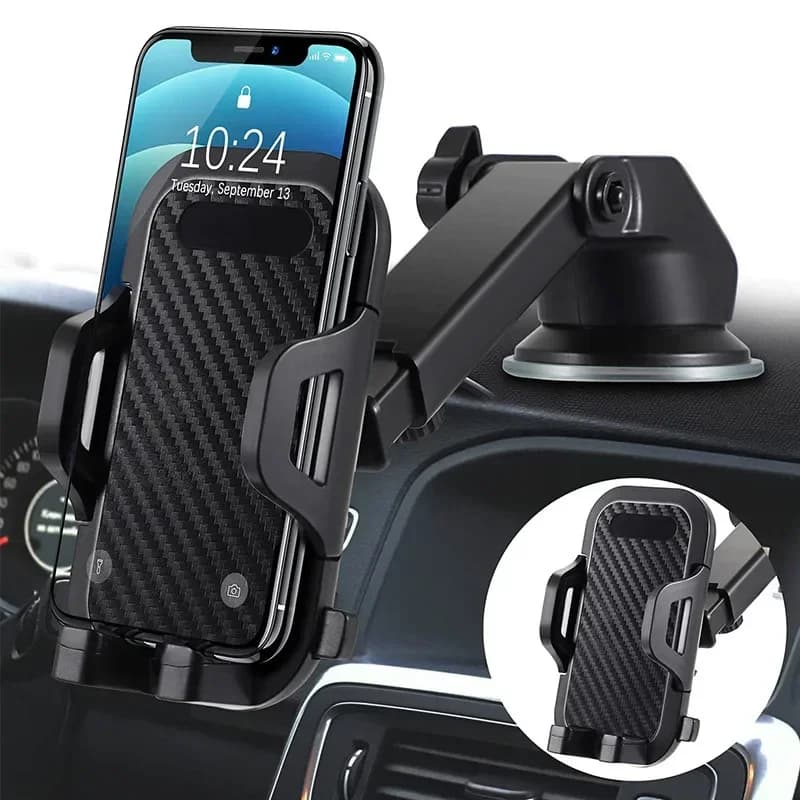 Supporto universale per telefono da auto con ventosa 360° ° Supporto per Smartphone da Cruscotto Auto, Porta Cellulare per Parabrezza