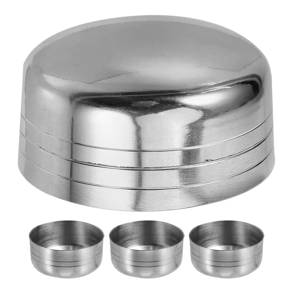 4Pcs Stainless Steel Shaker Lids Cocktail Shaker Lid Replacement Secure Fit Spill Proof Bar Tool for Home Bar Coffee Shop Bubble