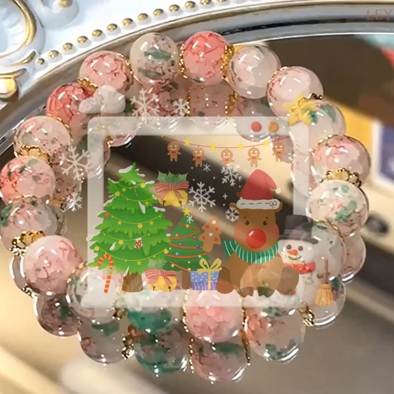 Bracciale alla moda con fiori di ciliegio, dolce e carino, per donne e ragazze, squisito ed elegante bracciale con perline, accessori per gioielli da festa, regali