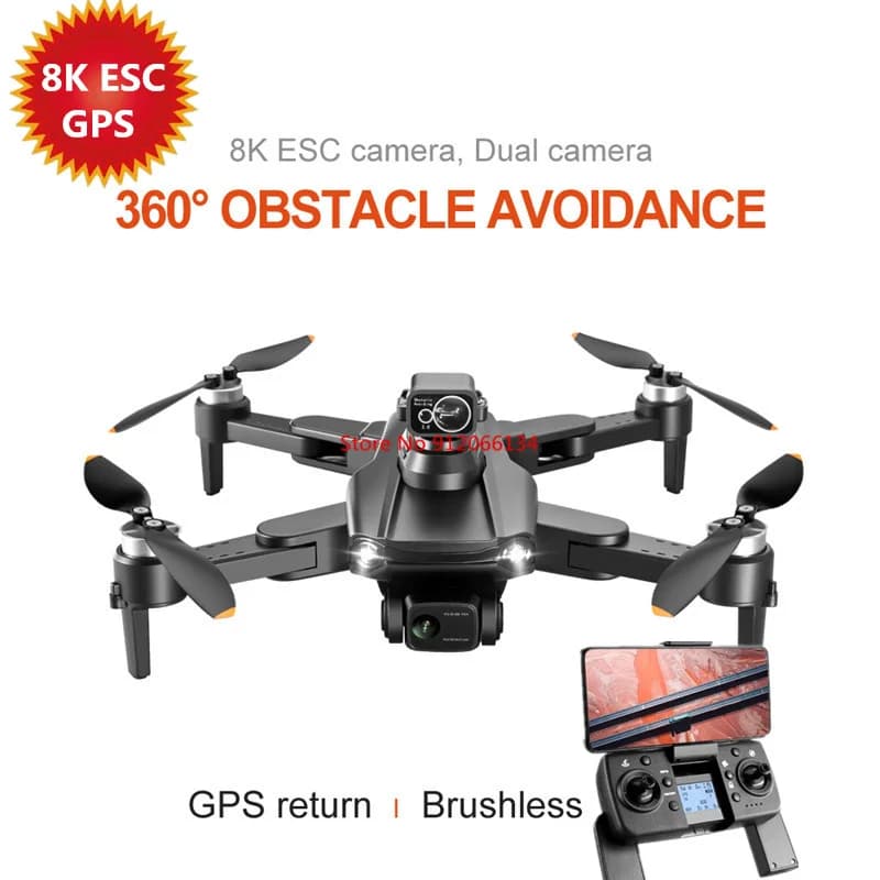 Quadricottero GPS professionale 360 ° Evitamento ostacoli 8K ESC Fotocamera Fotografia aerea Posizione GPS senza spazzole Modello drone RC 3KM