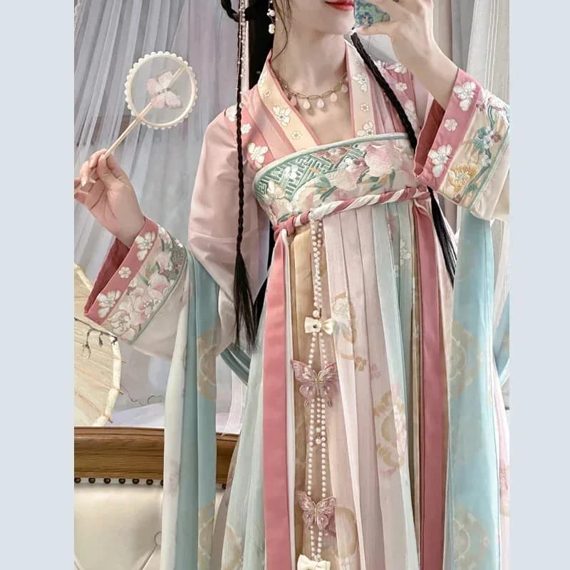 2025halloweenVrouwen Cinese Traditionele Intrattenimento Musiche E Canzoni Kostuum Dame Tang Pak Prinses Jurk Borduren Oude Volksdans Carnaval Cosplay