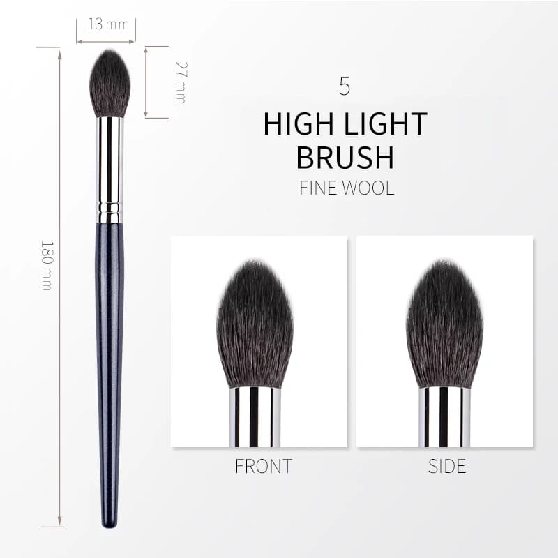 Pennello Illuminante Xinghe in Lana Naturale Morbida per Viso, Contorno e Blush - Pennello Cosmetico per Trucco