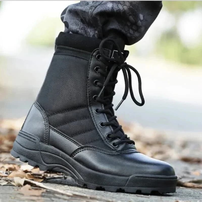 Stivali da lavoro da uomo Nuovi uomini all'aperto Escursionismo Stivaletti con plateau unisex neri alti nel deserto Comodi resistenti all'usura