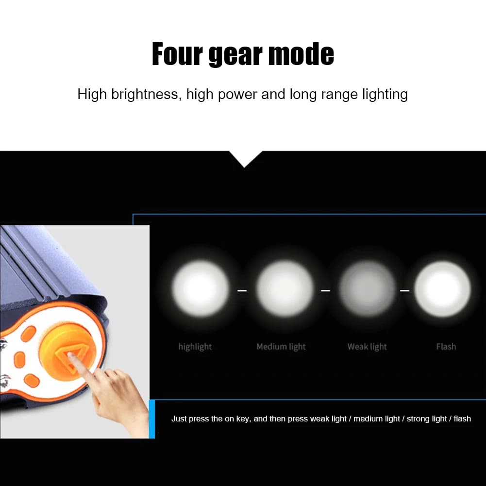 Luci per Bicicletta con 2T6 LED, 800LM, Faro Portatile per Mountain Bike, Lampada Impermeabile per Ciclismo, Accessori per Ciclismo all'Aperto