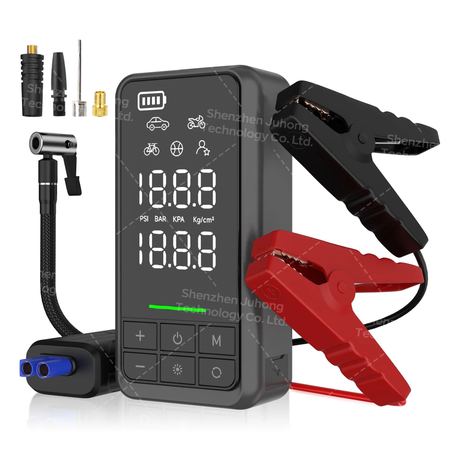 Banca di potere mobile per avviamento di emergenza per batteria per auto portatile da 12 V di alta qualità con compressore d'aria