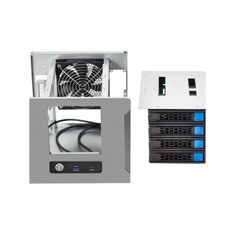 Server Sistema di archiviazione di rete NAS domestico ITX a 4 bit Telaio host