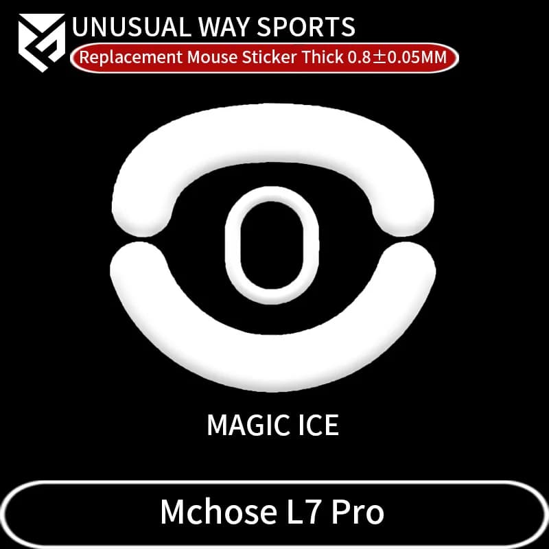 InsolitoWaySports Mouse Pattini Piedi Mchose L7 Pro Superficie curvata PTFE Anti collasso Magic Ice Pink Black Silver Fox