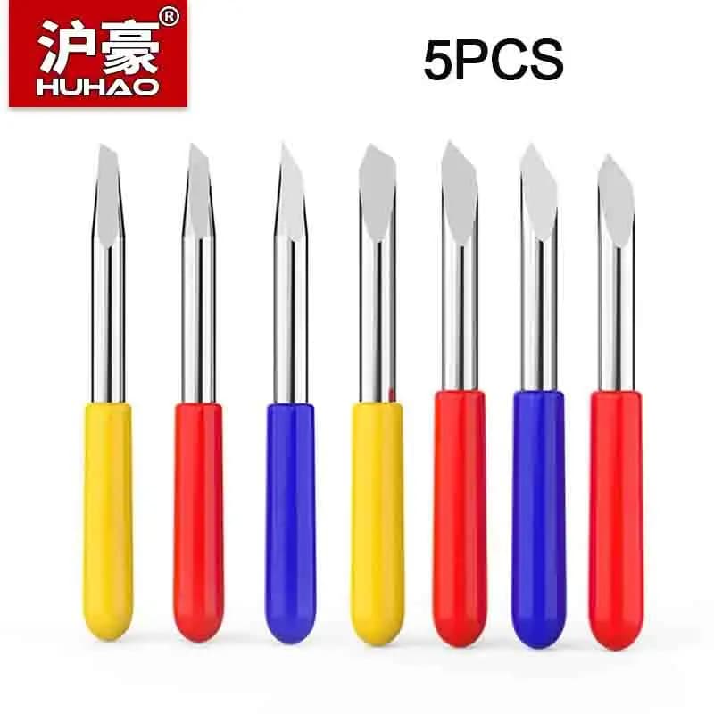 HUHAO 5PCS 30/45/60 Gradi Mimaki Plotter Da Taglio Lama Della Taglierina Del Vinile Coltello Fresa per Utensili Elettrici Mimaki Plotter Bit