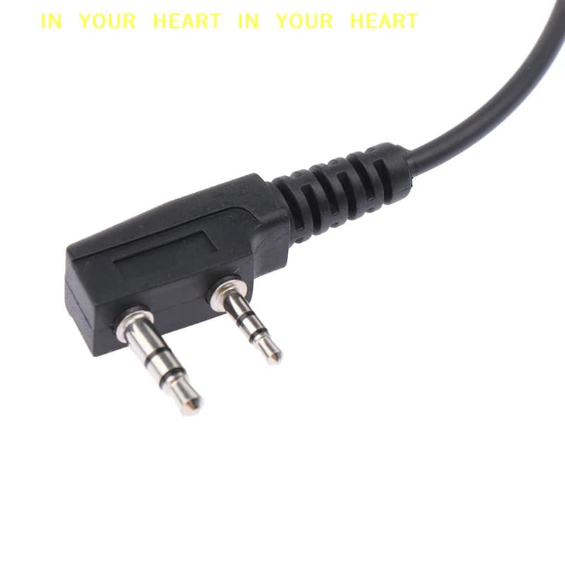 【X】For TYT For UV5R 888S Walkie Talkie Headset Adapter 2 Pin K1 To 3.5MM Female Audio Phone Earphone Transfer Cable