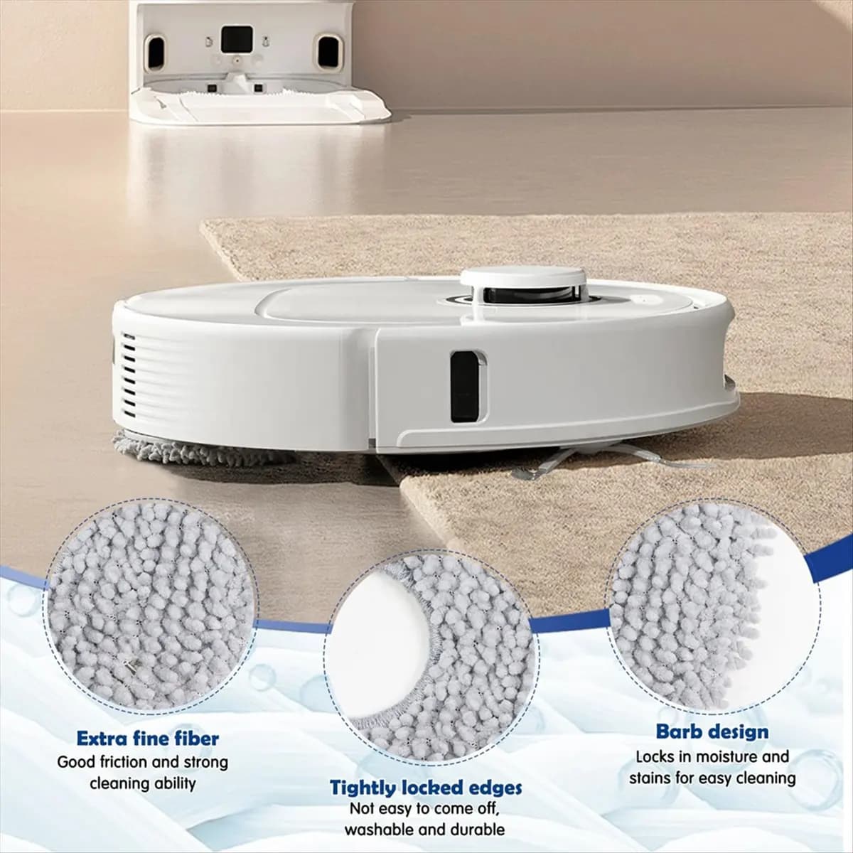 YDSC for Roborock Saros 10R: Rotating Mop Panels, G20s Ultra Spare Parts, Antibacterial Mop Accessories