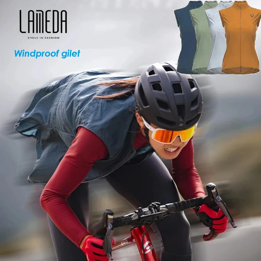 Lameda Gilet da ciclismo da uomo con tre tasche Gilet da uomo traspirante primavera estate Gilet da golf da tennis da pesca in montagna senza maniche