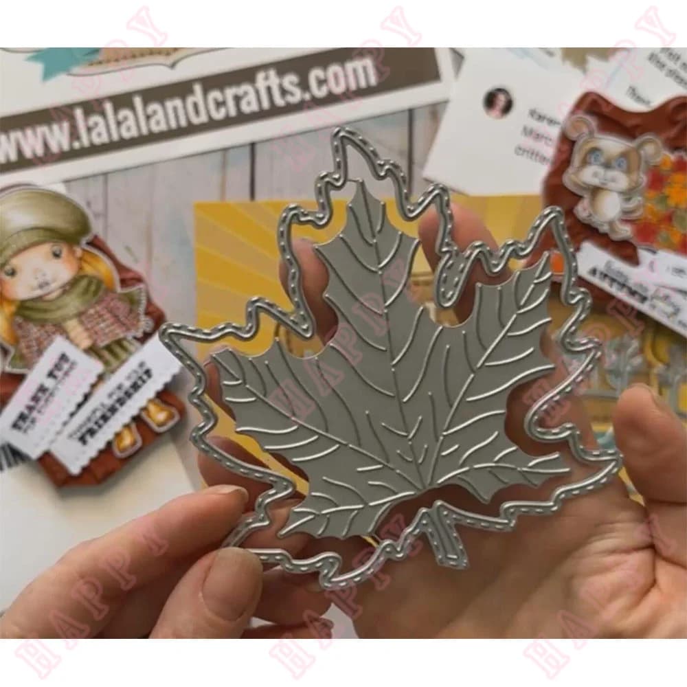 Metal cutting spouts maple leaf for the 2022 new Scrapbook book bag handmade paper embossing molds for handmade blade knives