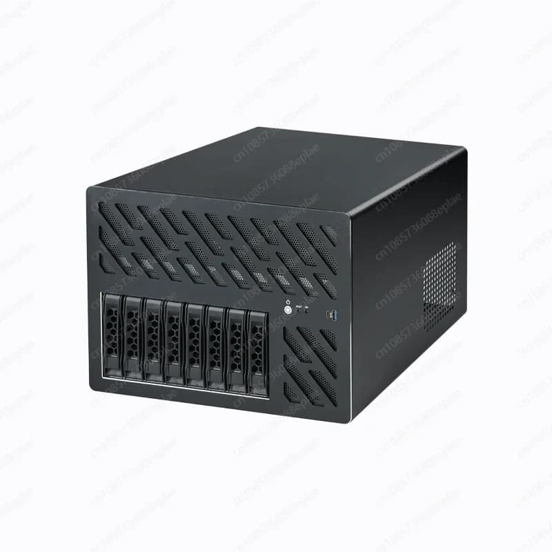 Hot‑swappable 8‑Drive Storage Server Enclosure, ATX Mainboard Compatible, Half‑Height Expansion Slot NAS Computer Case