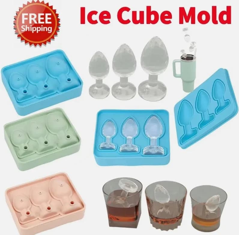 Stampo creativo in silicone per cubetti di ghiaccio con coperchio per whisky, stampo in silicone autosigillante per cubetti di ghiaccio